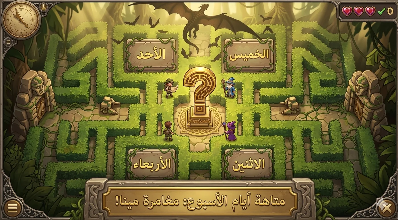 Days of the Week Maze