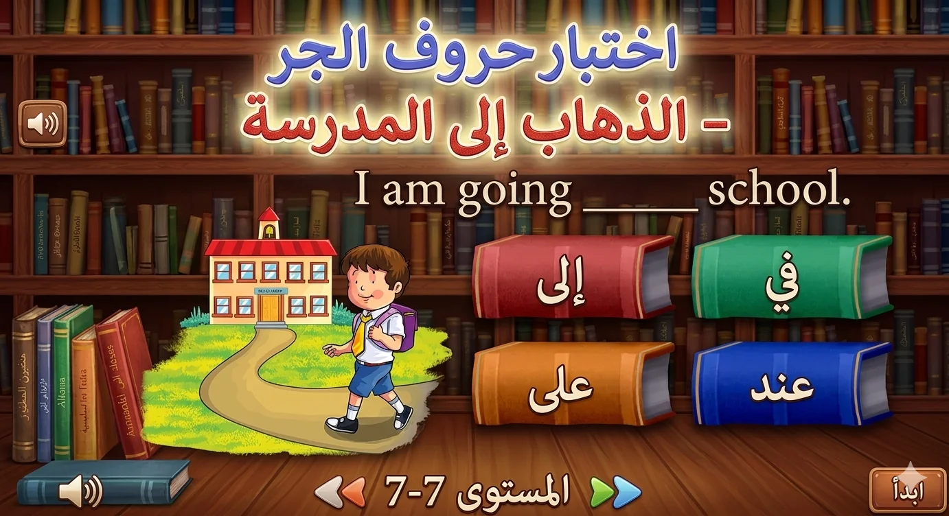 Preposition Test – Going to School