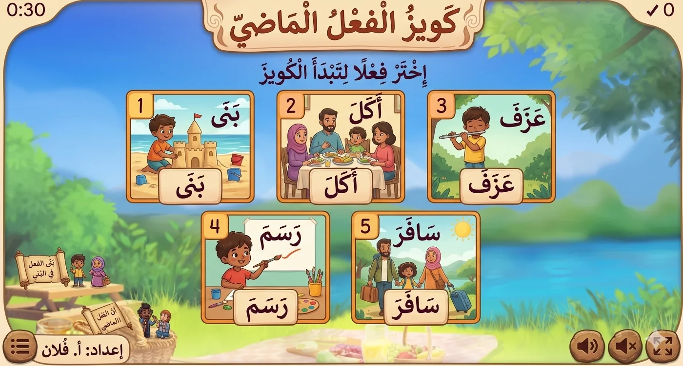 Past tense of the verb "to quiz"