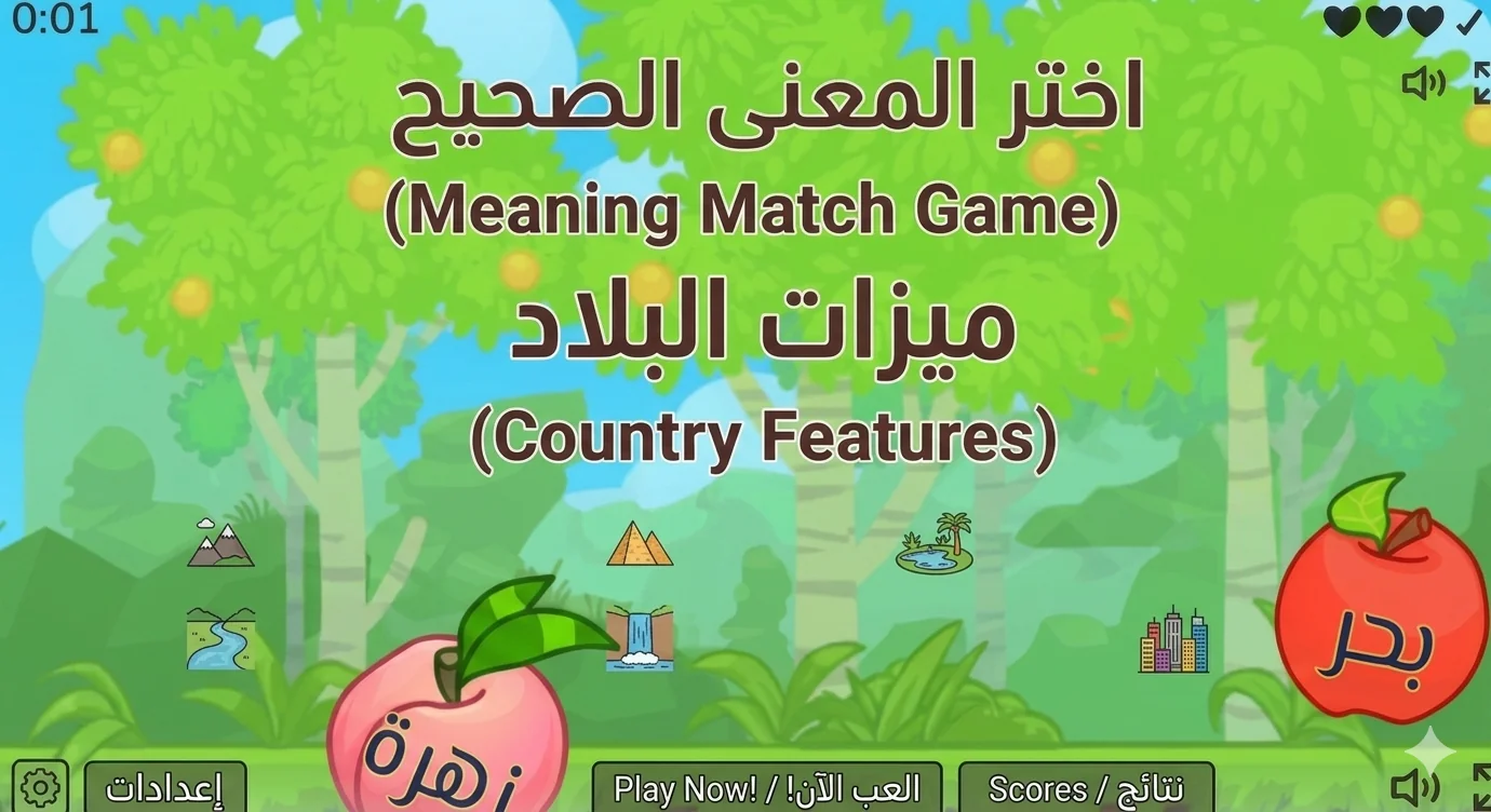 Meaning Match Game country features