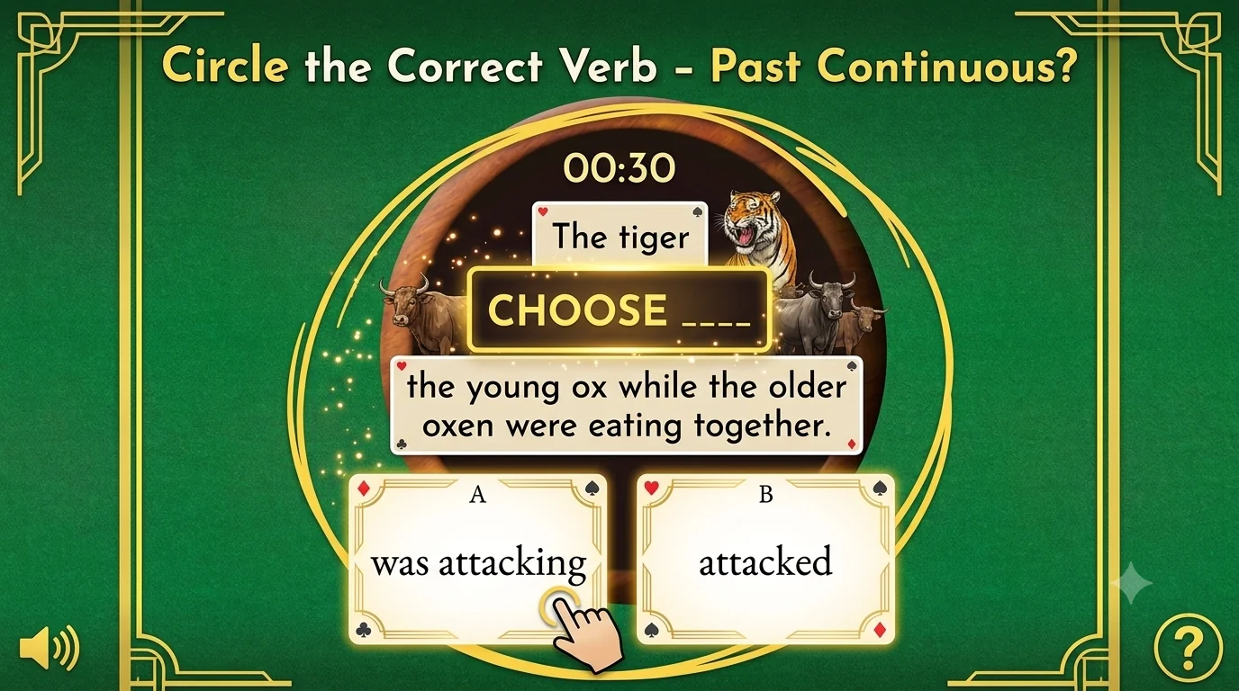Circle the Correct Verb –\ Past Continuous?