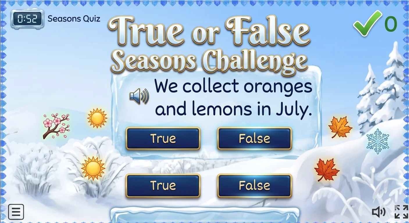 True or False Seasons Challenge