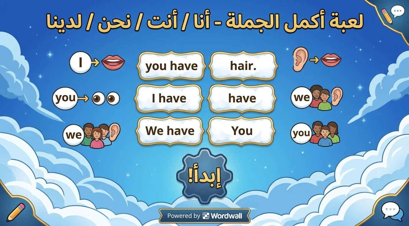 Complete the sentence – first-person pronouns