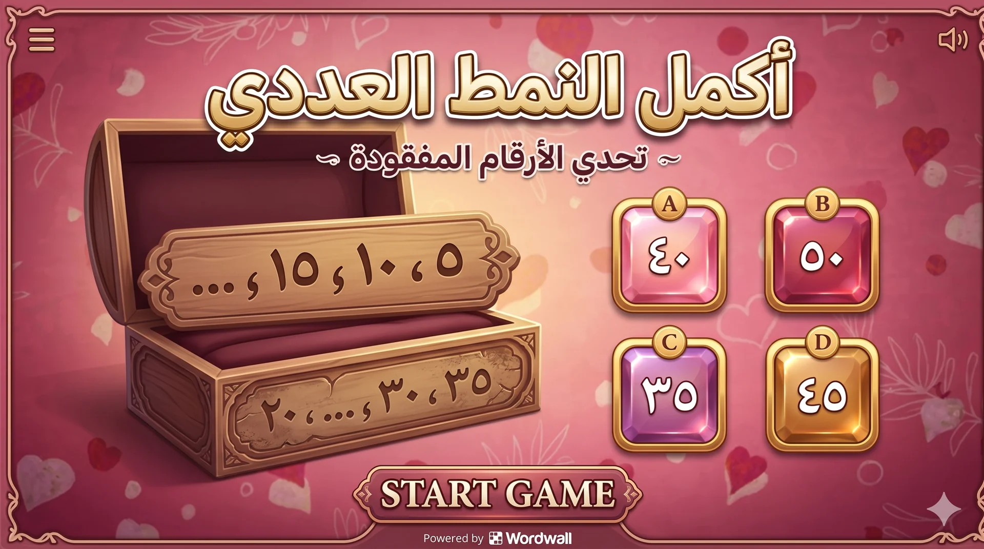 Complete the number pattern