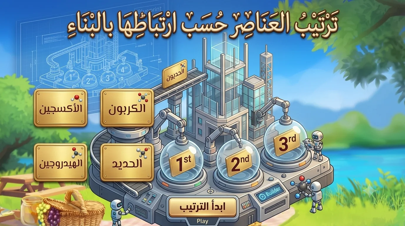 Order the elements according to their relationship to the structure