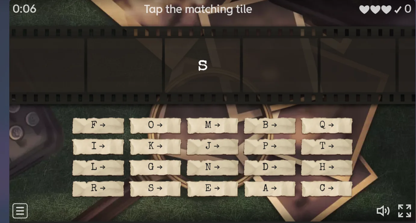 🎲 ✍️🔠 Match the letters