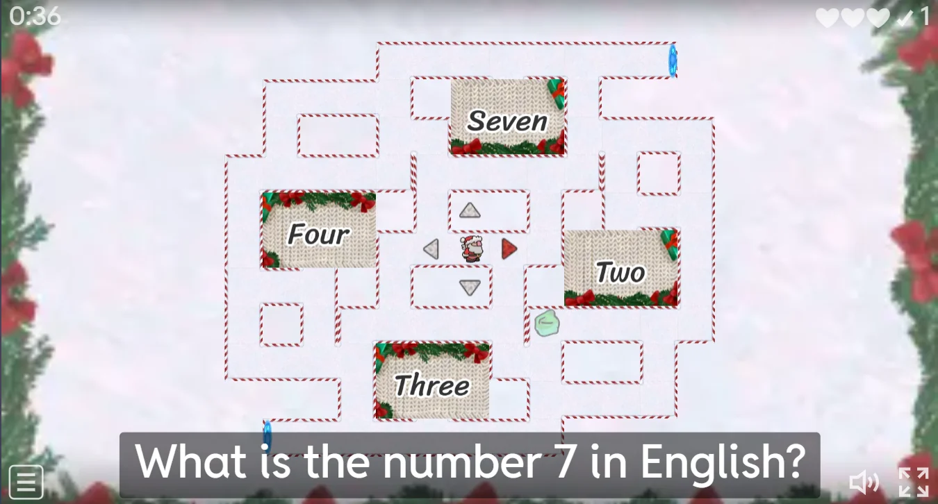  Maze Game – Numbers 1–10