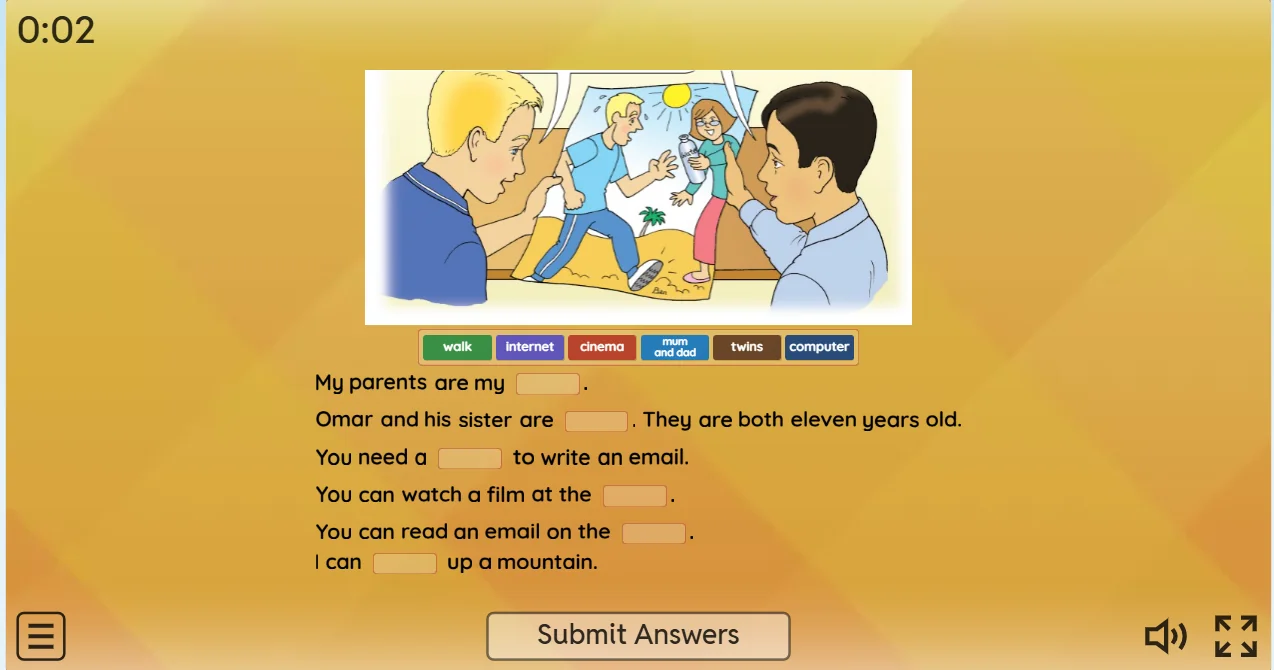 (Complete the Sentences (New Friends